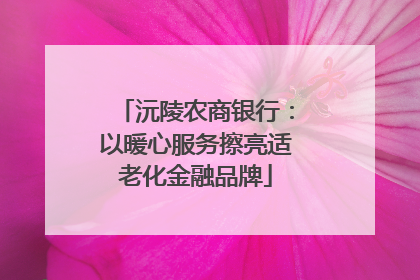 沅陵农商银行：以暖心服务擦亮适老化金融品牌