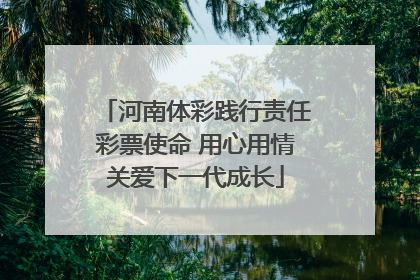 河南体彩践行责任彩票使命 用心用情关爱下一代成长