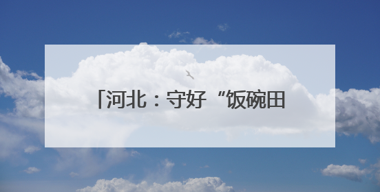 河北：守好“饭碗田” 用好“发展地”