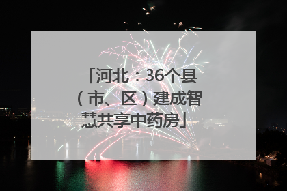 河北：36个县（市、区）建成智慧共享中药房