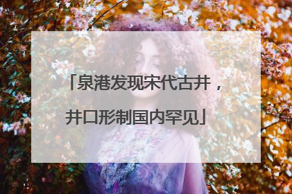 泉港发现宋代古井，井口形制国内罕见