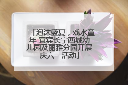 泡沫盛夏，戏水童年 宜宾长宁西城幼儿园及丽雅分园开展庆六一活动