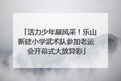 活力少年展风采！乐山新建小学武术队参加老运会开幕式大放异彩