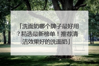 洗面奶哪个牌子最好用？精选最新榜单！推荐清洁效果好的洗面奶