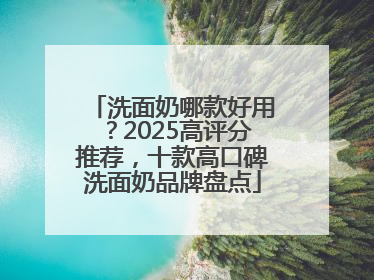 洗面奶哪款好用？2025高评分推荐，十款高口碑洗面奶品牌盘点