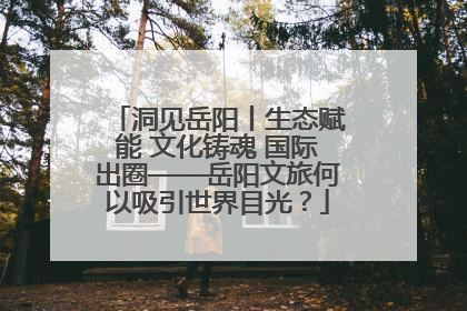洞见岳阳丨生态赋能 文化铸魂 国际出圈——岳阳文旅何以吸引世界目光？