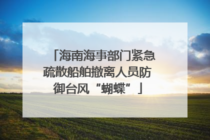 海南海事部门紧急疏散船舶撤离人员防御台风“蝴蝶”
