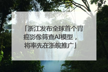 浙江发布全球首个胃癌影像筛查AI模型，将率先在浙皖推广