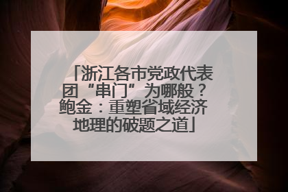 浙江各市党政代表团“串门”为哪般？鲍金：重塑省域经济地理的破题之道