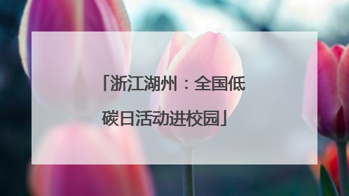 浙江湖州：全国低碳日活动进校园