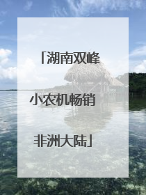 湖南双峰小农机畅销非洲大陆