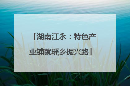 湖南江永：特色产业铺就瑶乡振兴路
