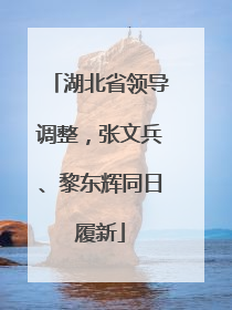 湖北省领导调整，张文兵、黎东辉同日履新