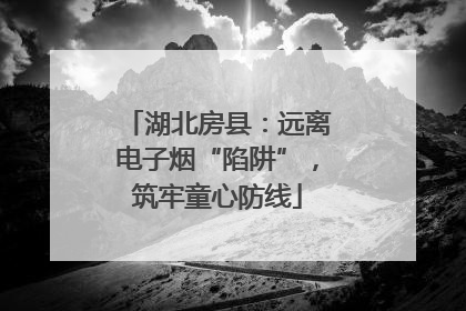 湖北房县：远离电子烟“陷阱”，筑牢童心防线