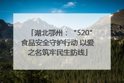 湖北鄂州：“520”食品安全守护行动 以爱之名筑牢民生防线