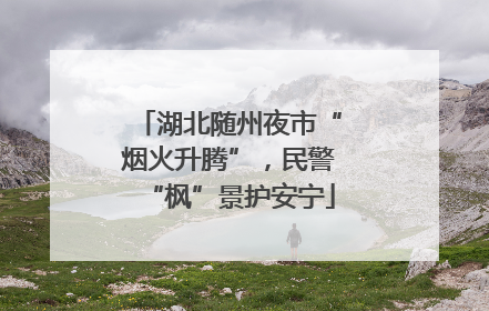 湖北随州夜市“烟火升腾”，民警“枫”景护安宁
