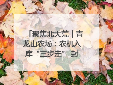聚焦北大荒｜青龙山农场：农机入库“三步走” 封存管理精细化
