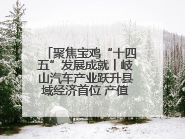 聚焦宝鸡“十四五”发展成就丨岐山汽车产业跃升县域经济首位 产值突破205亿 占规上工业75%