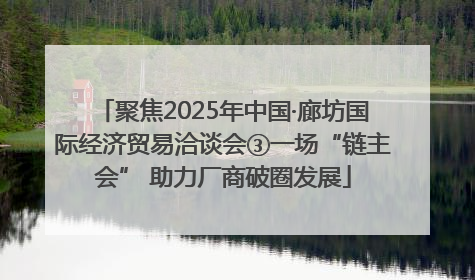聚焦2025年中国·廊坊国际经济贸易洽谈会③一场“链主会” 助力厂商破圈发展