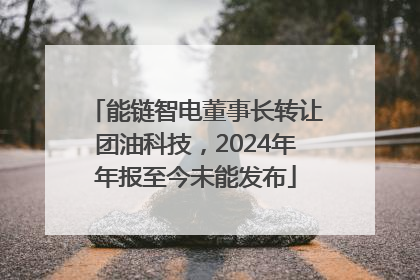 能链智电董事长转让团油科技，2024年年报至今未能发布