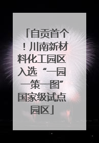 自贡首个！川南新材料化工园区入选“一园一策一图”国家级试点园区
