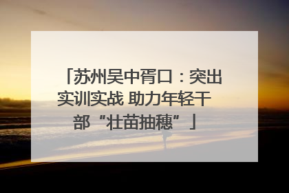 苏州吴中胥口：突出实训实战 助力年轻干部“壮苗抽穗”