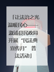 让法治之光温暖民心——溆浦县民政局开展“民法典宣传月” 普法活动