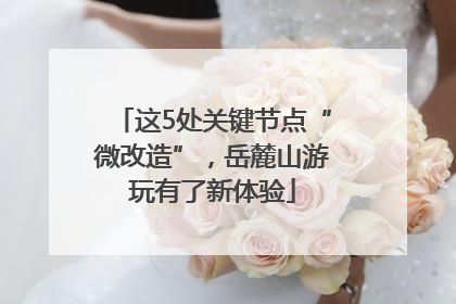 这5处关键节点“微改造”，岳麓山游玩有了新体验