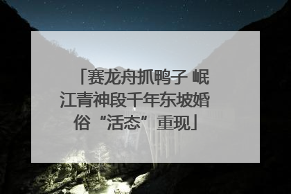 赛龙舟抓鸭子 岷江青神段千年东坡婚俗“活态”重现
