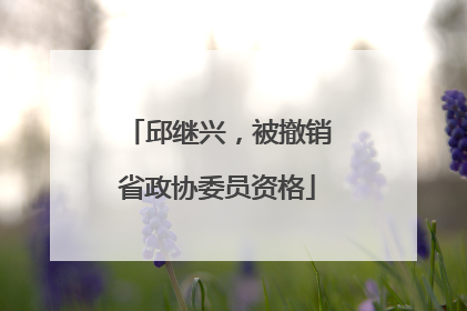 邱继兴，被撤销省政协委员资格