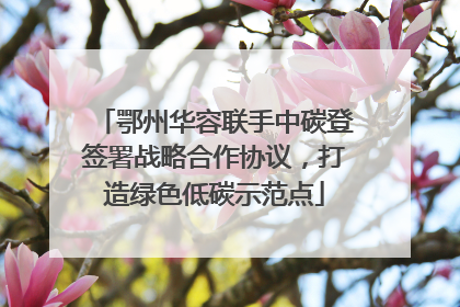 鄂州华容联手中碳登签署战略合作协议，打造绿色低碳示范点