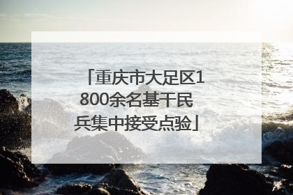 重庆市大足区1800余名基干民兵集中接受点验