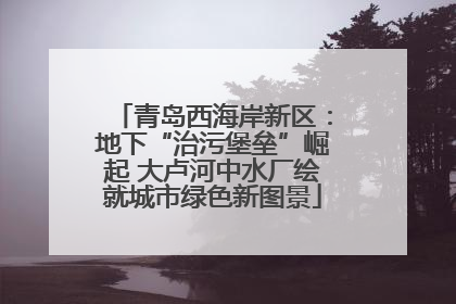 青岛西海岸新区：地下“治污堡垒”崛起 大卢河中水厂绘就城市绿色新图景