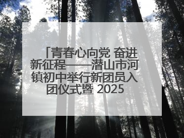 青春心向党 奋进新征程——潜山市河镇初中举行新团员入团仪式暨 2025年度团员大会