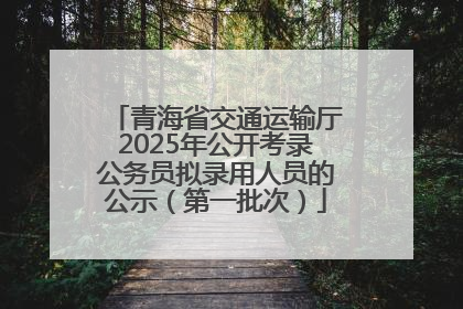 青海省交通运输厅2025年公开考录公务员拟录用人员的公示（第一批次）