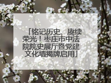 铭记历史、赓续荣光！枣庄市中法院院史展厅暨党建文化墙揭牌启用