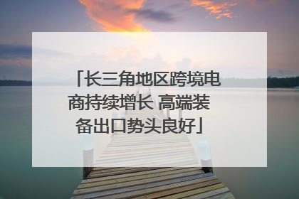 长三角地区跨境电商持续增长 高端装备出口势头良好
