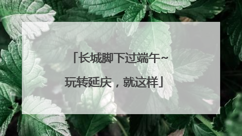 长城脚下过端午~玩转延庆，就这样