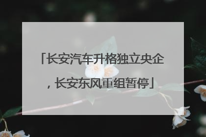 长安汽车升格独立央企，长安东风重组暂停