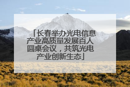 长春举办光电信息产业高质量发展百人圆桌会议，共筑光电产业创新生态