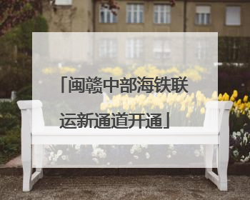 闽赣中部海铁联运新通道开通