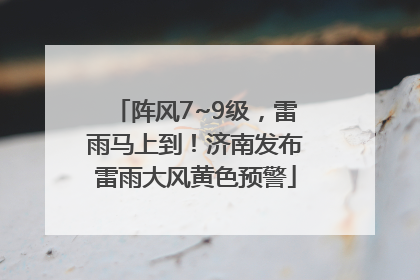 阵风7~9级，雷雨马上到！济南发布雷雨大风黄色预警