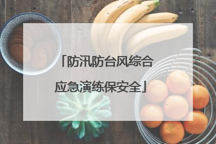 防汛防台风综合应急演练保安全