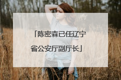 陈密森已任辽宁省公安厅副厅长