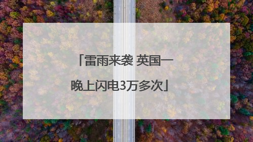 雷雨来袭 英国一晚上闪电3万多次