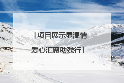 项目展示显温情 爱心汇聚助残行