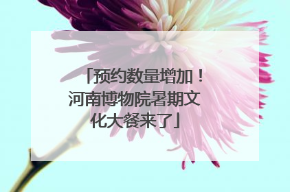 预约数量增加！河南博物院暑期文化大餐来了