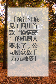 预计年底见！四川首款“懂情感”的机器人要来了，公司刚获数千万元融资