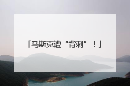 马斯克遭“背刺”！