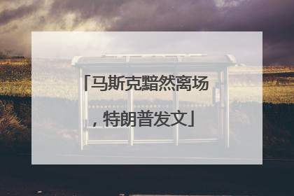 马斯克黯然离场，特朗普发文